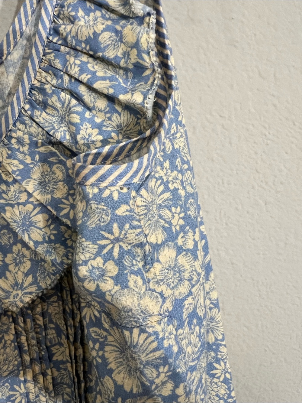 Christy Dawn Elaina midi dress daisy blue cotton tiered ruffle sz L prairie boho - Picture 16 of 16